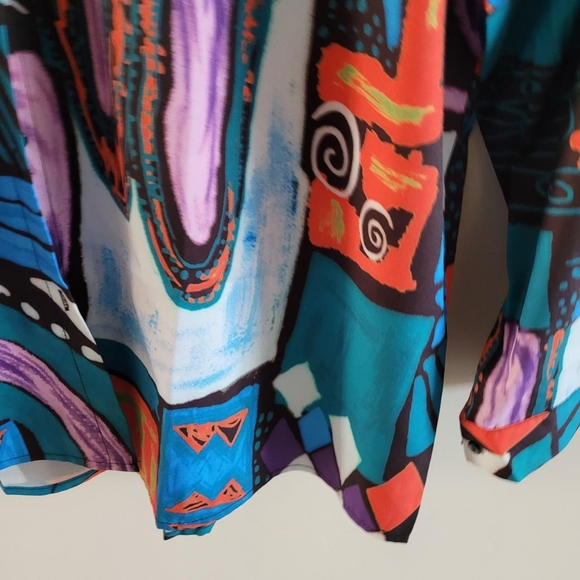 Oversive Patterned Button Up - Picture 3 of 6